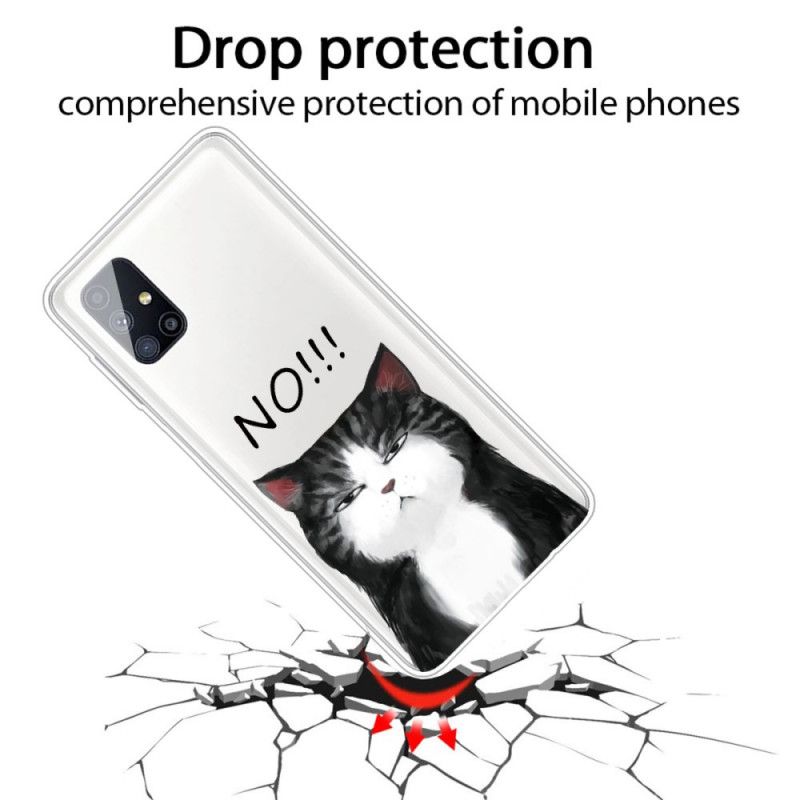 Case Hoesje Samsung Galaxy M51 Telefoonhoesje De Kat Die Nee Zegt