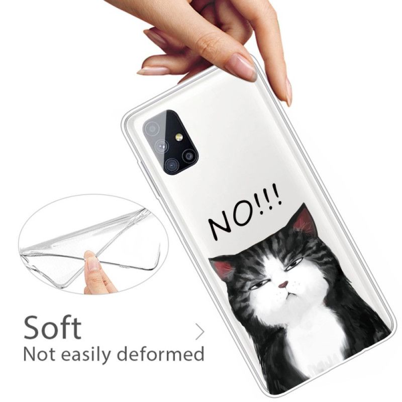 Case Hoesje Samsung Galaxy M51 Telefoonhoesje De Kat Die Nee Zegt