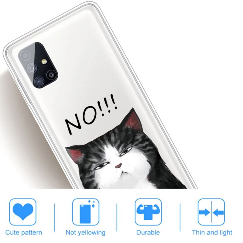 Case Hoesje Samsung Galaxy M51 Telefoonhoesje De Kat Die Nee Zegt