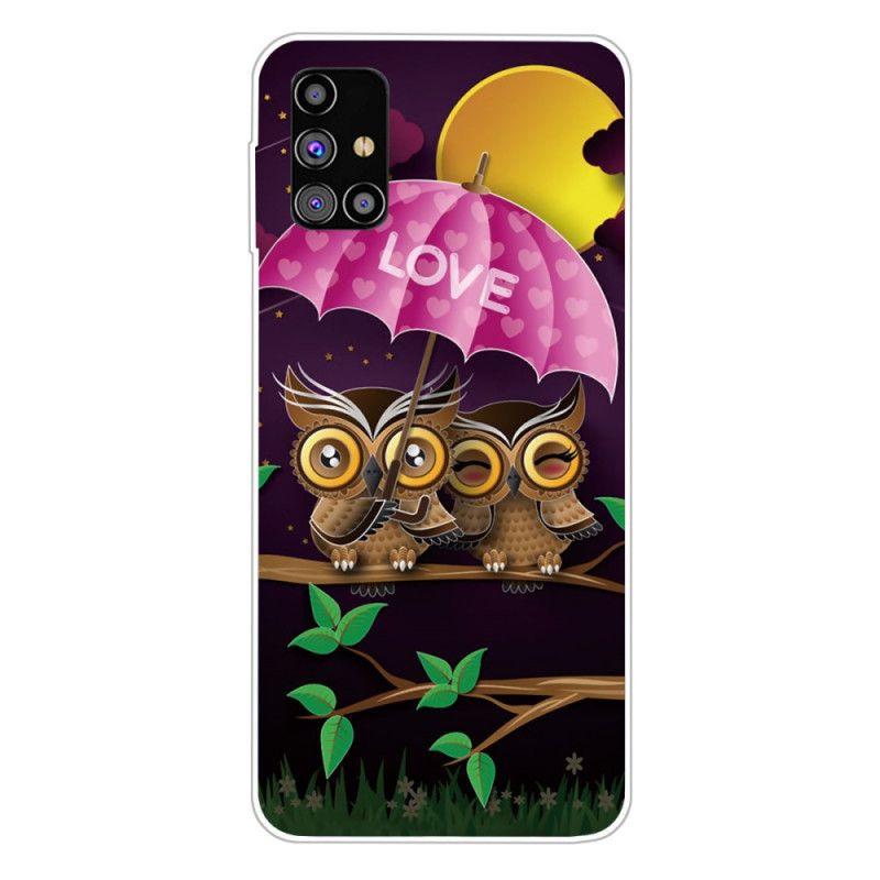 Case Hoesje Samsung Galaxy M51 Telefoonhoesje Flexibele Liefdesuilen