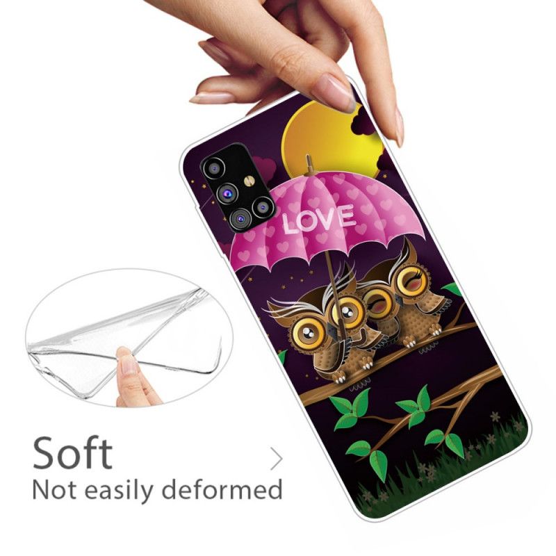 Case Hoesje Samsung Galaxy M51 Telefoonhoesje Flexibele Liefdesuilen