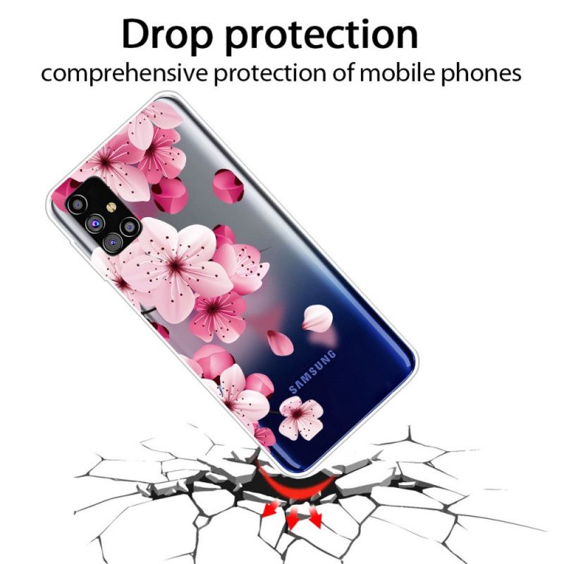 Case Hoesje Samsung Galaxy M51 Telefoonhoesje Kleine Roze Bloemen