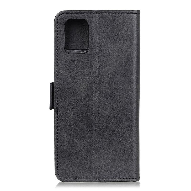 Cover Folio-hoesje Samsung Galaxy M51 Rood Zwart Telefoonhoesje Dubbele Klep