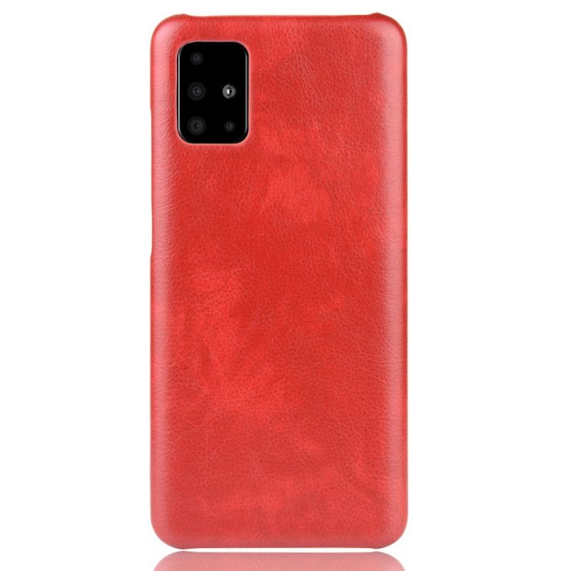 Cover Hoesje Samsung Galaxy M51 Grijs Zwart Telefoonhoesje Lychee Leereffect