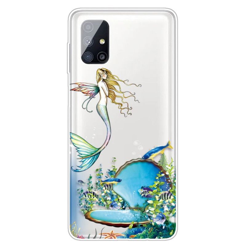 Cover Hoesje Samsung Galaxy M51 Telefoonhoesje Blauwe Sirene