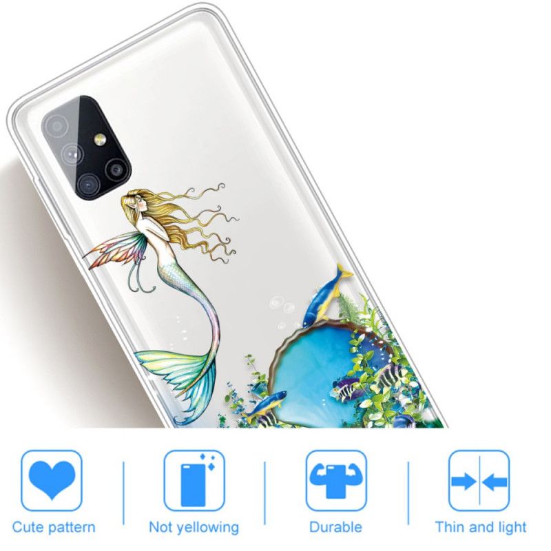 Cover Hoesje Samsung Galaxy M51 Telefoonhoesje Blauwe Sirene