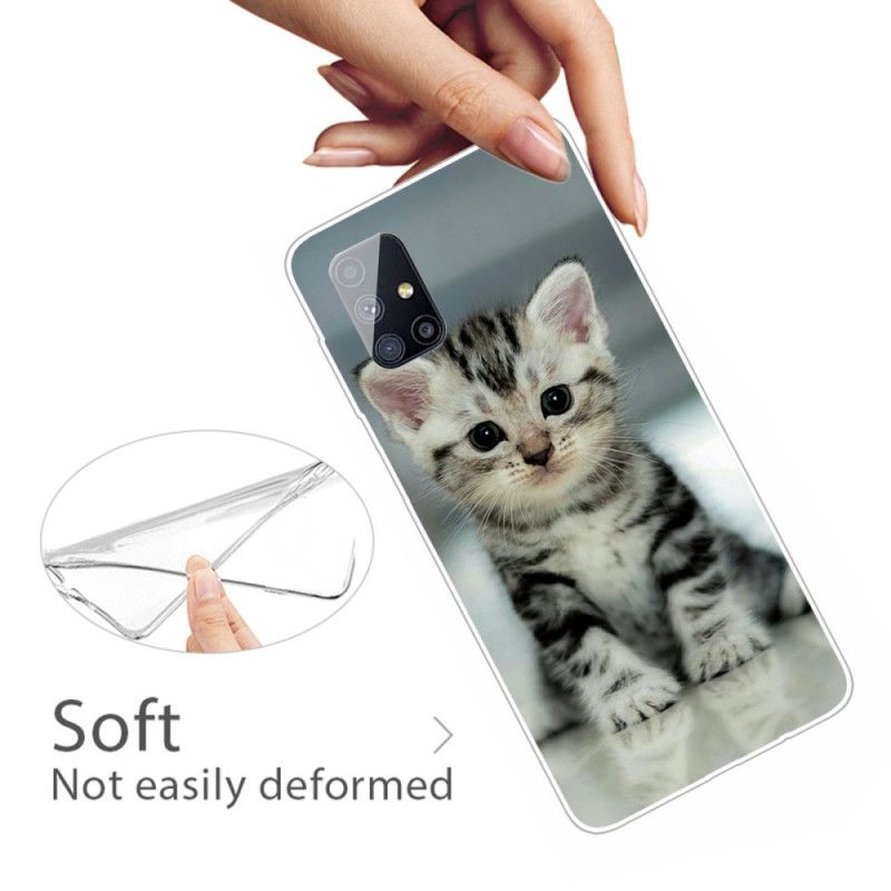 Cover Hoesje Samsung Galaxy M51 Telefoonhoesje Kitten Kitten