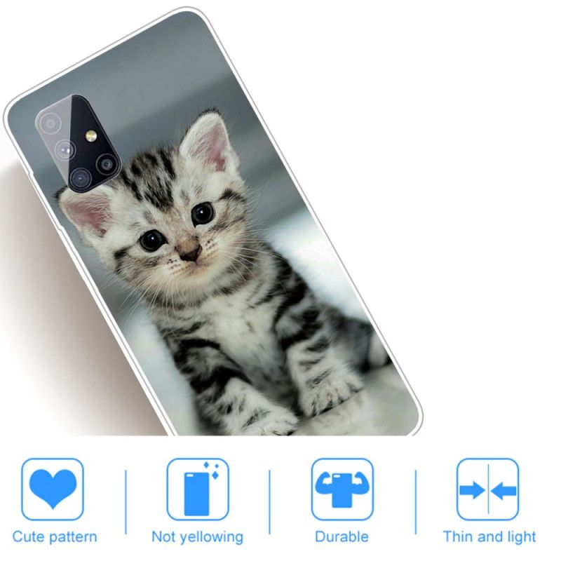 Cover Hoesje Samsung Galaxy M51 Telefoonhoesje Kitten Kitten