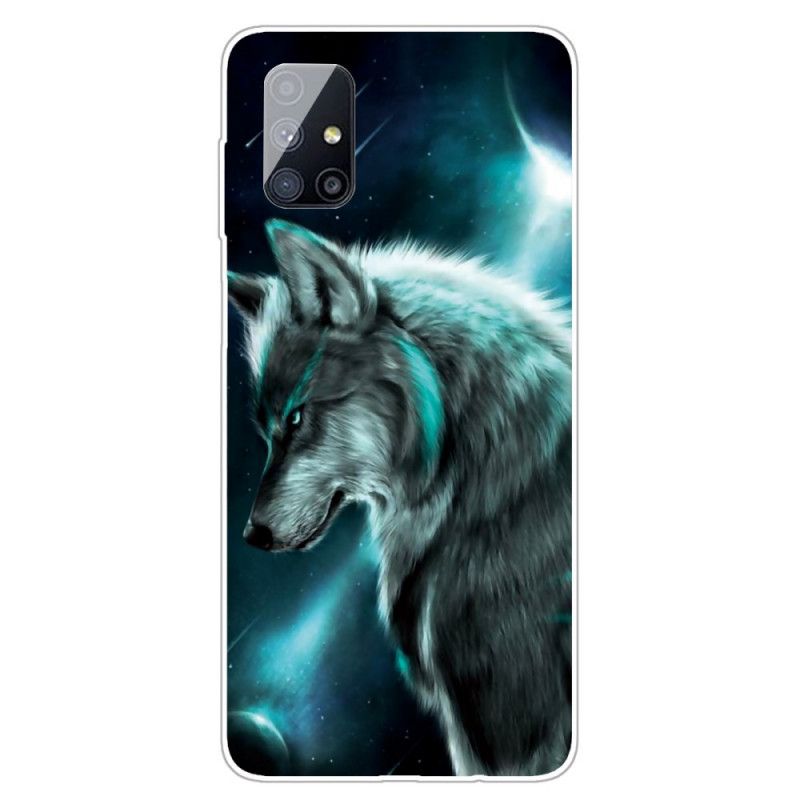 Cover Hoesje Samsung Galaxy M51 Telefoonhoesje Koninklijke Wolf