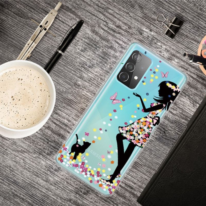 Cover Hoesje Samsung Galaxy M51 Telefoonhoesje Mooi Bloemhoofdje