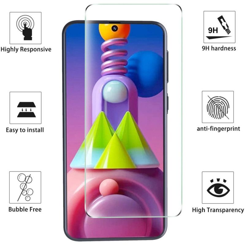 Cover Hoesje Samsung Galaxy M51 Telefoonhoesje Schaal En Scherm Gehard Glas