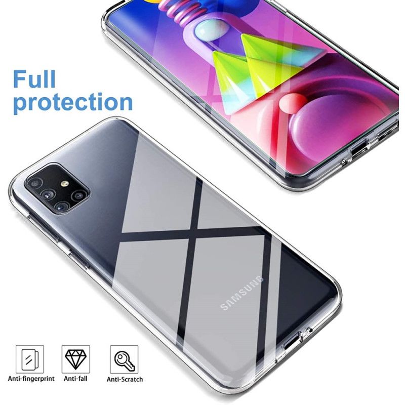 Cover Hoesje Samsung Galaxy M51 Telefoonhoesje Schaal En Scherm Gehard Glas