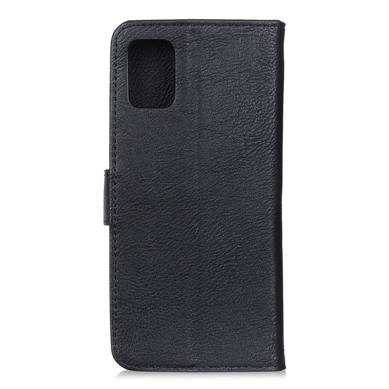 Flip Case Leren Samsung Galaxy M51 Grijs Zwart Khazneh Kunstleer