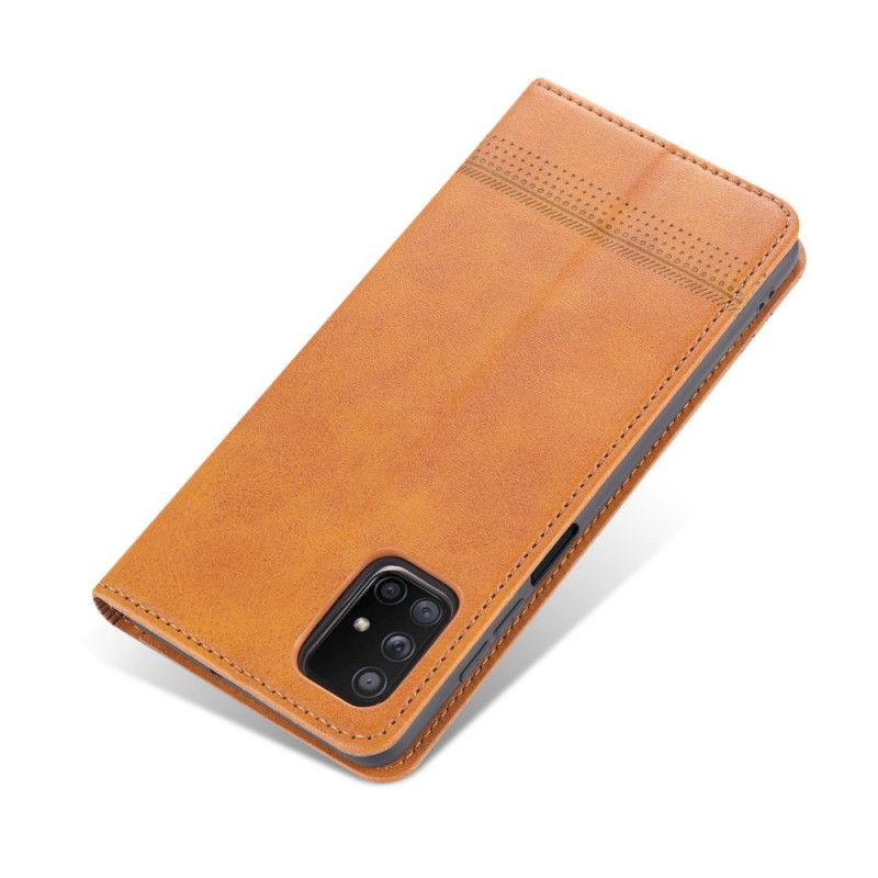 Folio-hoesje voor Samsung Galaxy M51 Rood Zwart Azns Leerstijl