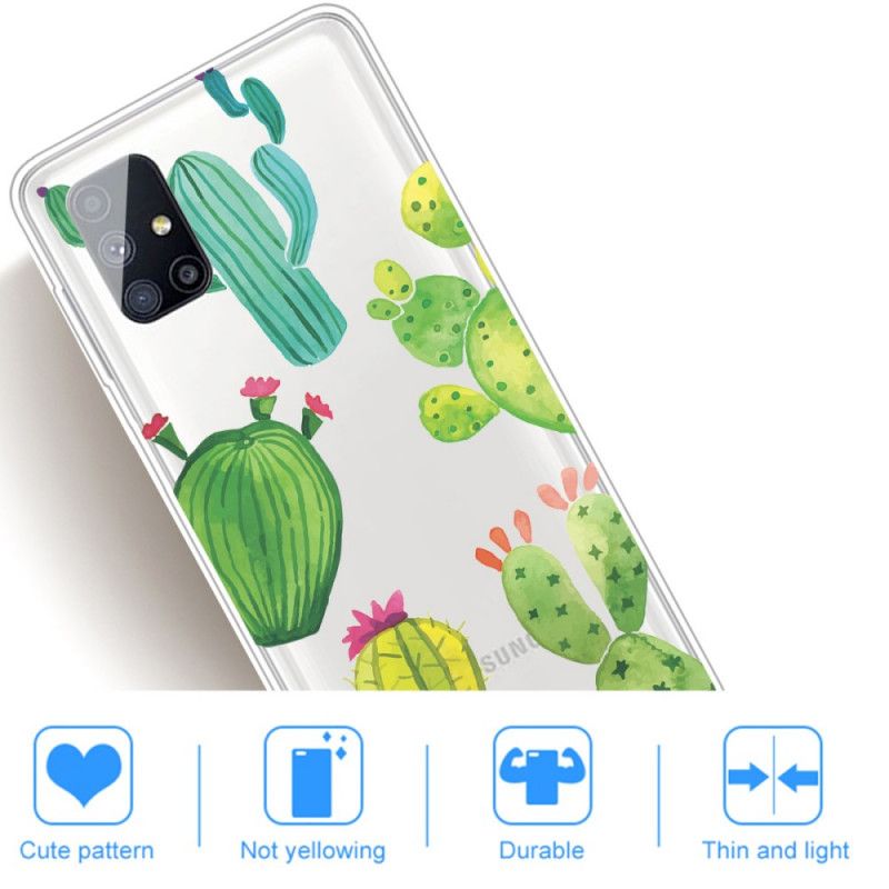 Hoesje Samsung Galaxy M51 Aquarel Cactus