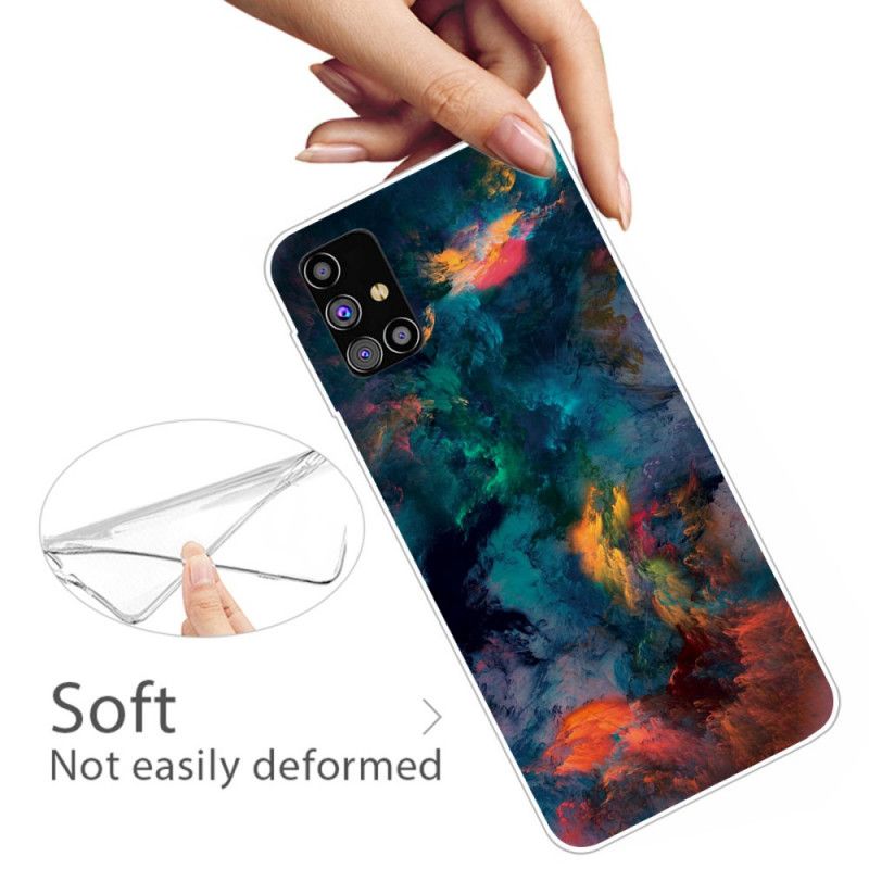 Hoesje Samsung Galaxy M51 Gekleurde Wolken