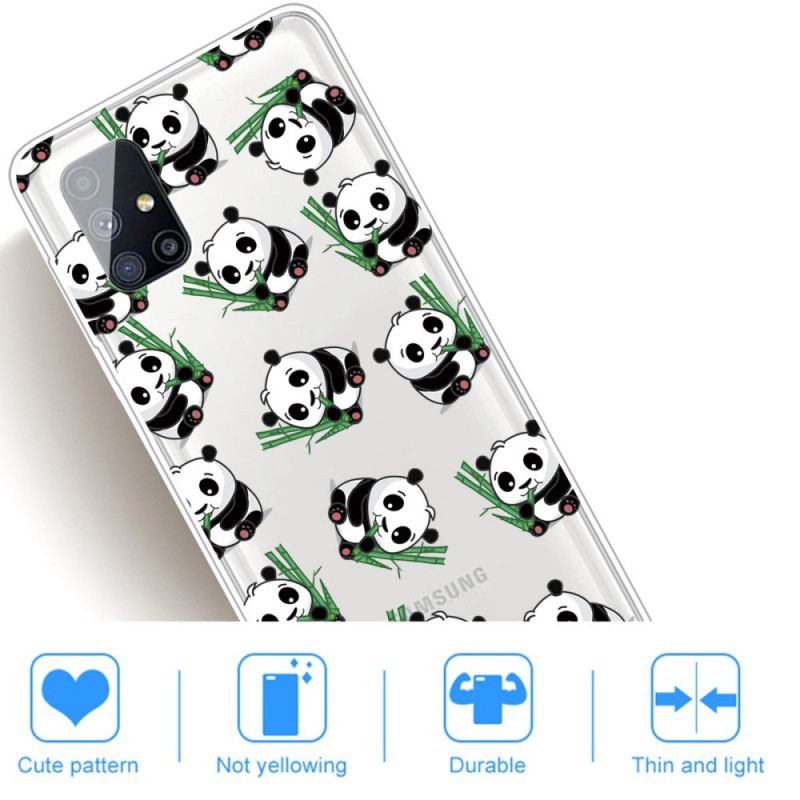 Hoesje Samsung Galaxy M51 Kleine Panda'S