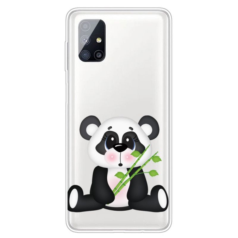 Hoesje Samsung Galaxy M51 Telefoonhoesje Transparante Droevige Panda