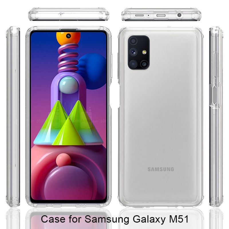 Hoesje Samsung Galaxy M51 Transparant Zwart Transparant Kristal