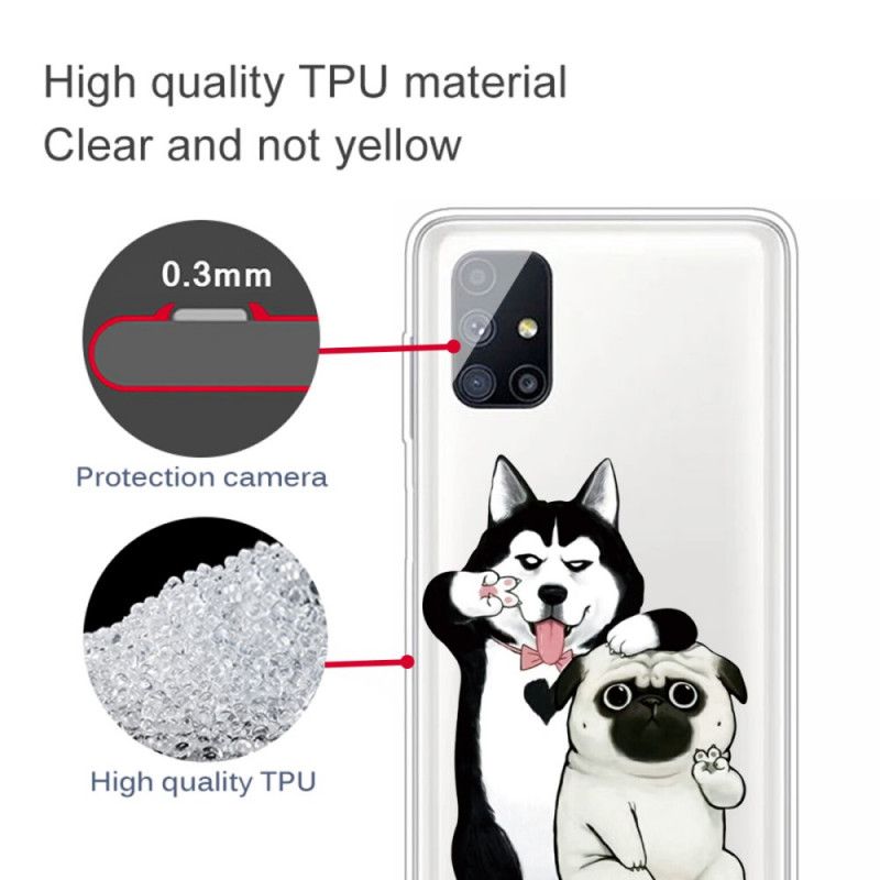 Hoesje voor Samsung Galaxy M51 Grappige Honden