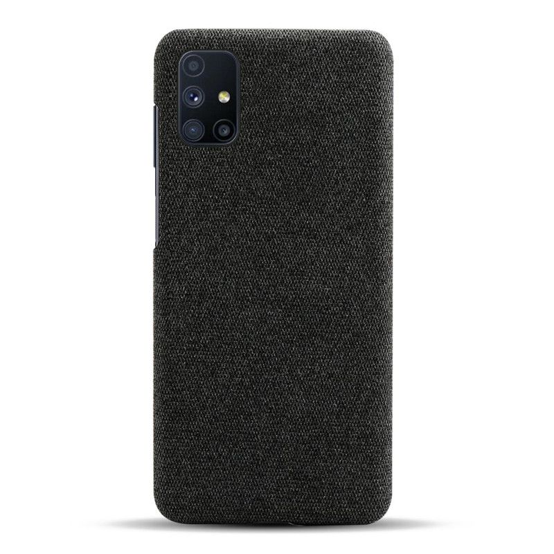 Hoesje voor Samsung Galaxy M51 Grijs Zwart Stof Textuur