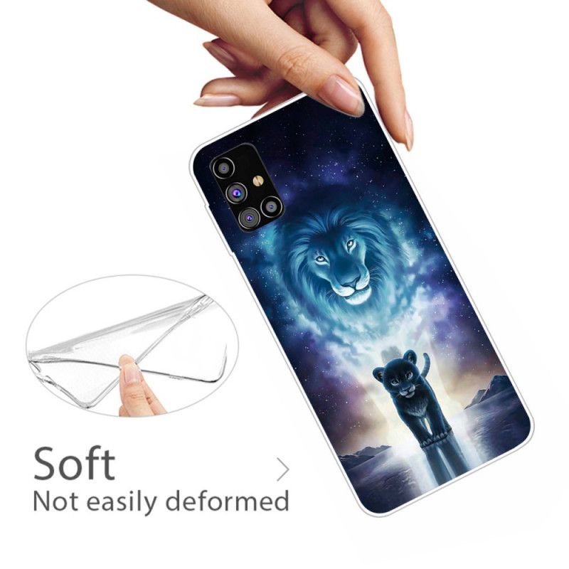 Hoesje voor Samsung Galaxy M51 Leeuwenwelpje