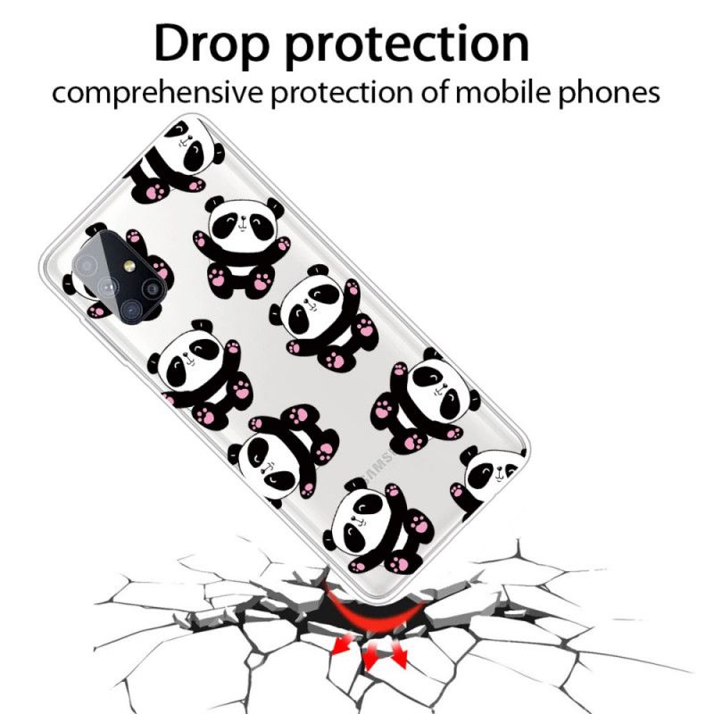 Hoesje voor Samsung Galaxy M51 Leuke Panda'S