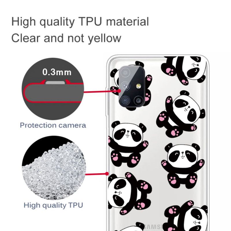 Hoesje voor Samsung Galaxy M51 Leuke Panda'S