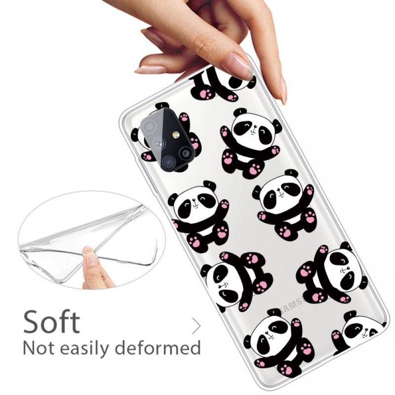 Hoesje voor Samsung Galaxy M51 Leuke Panda'S