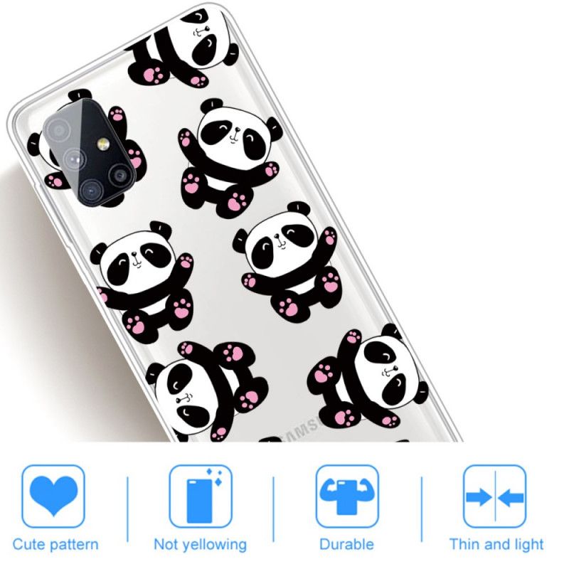 Hoesje voor Samsung Galaxy M51 Leuke Panda'S