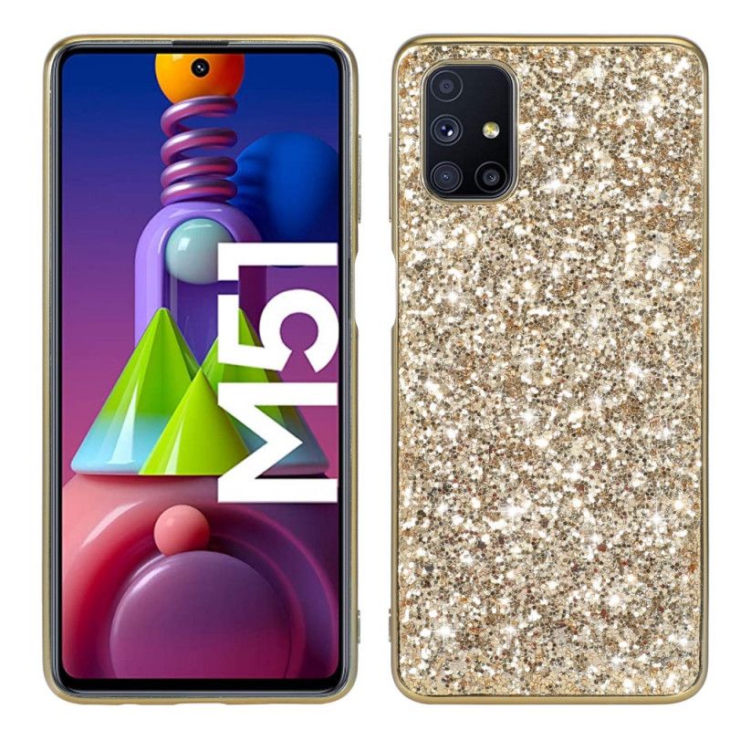 Hoesje voor Samsung Galaxy M51 Rood Zwart Ik Ben Glitter