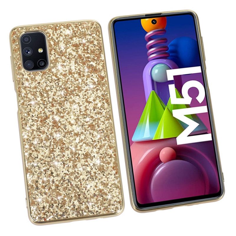 Hoesje voor Samsung Galaxy M51 Rood Zwart Ik Ben Glitter