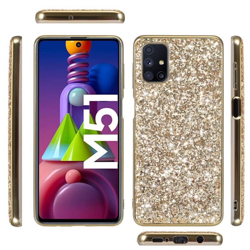 Hoesje voor Samsung Galaxy M51 Rood Zwart Ik Ben Glitter