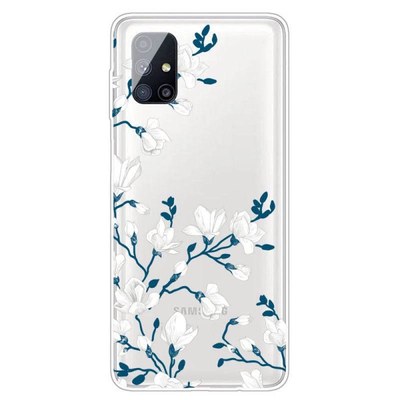 Hoesje voor Samsung Galaxy M51 Witte Bloemen