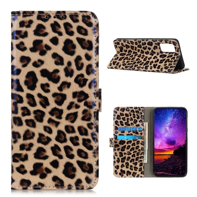 Leren Hoesje Samsung Galaxy M51 Telefoonhoesje Luipaardvel