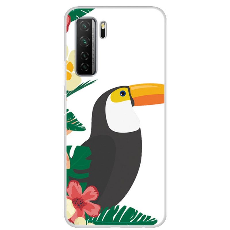 Case Hoesje Huawei P40 Lite 5G Telefoonhoesje Doorzichtige Toekan In De Jungle