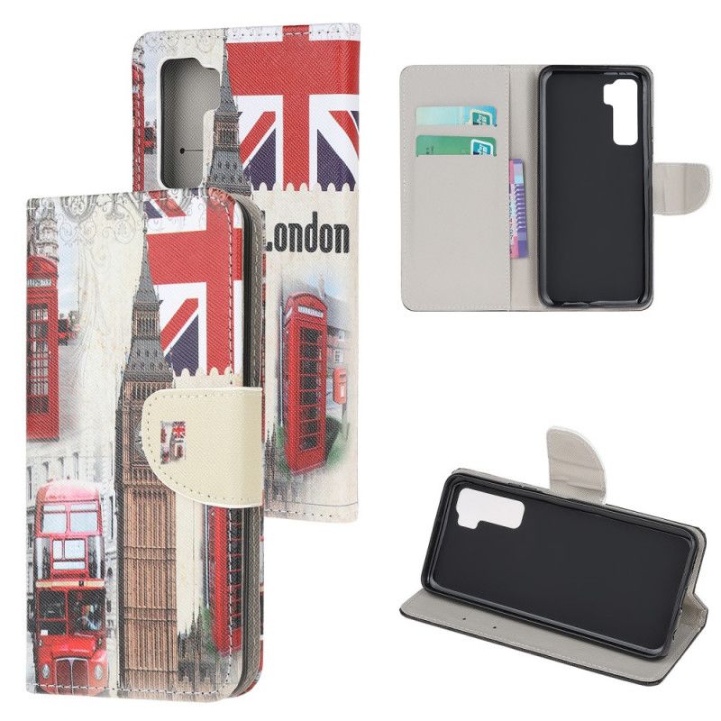 Cover Folio-hoesje Huawei P40 Lite 5G Telefoonhoesje Leven In Londen