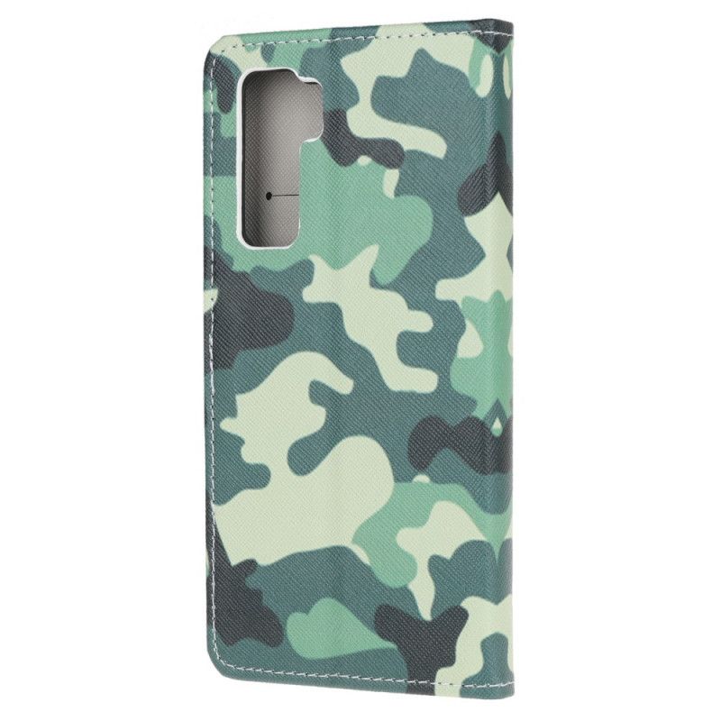 Flip Case Leren Huawei P40 Lite 5G Militaire Camouflage