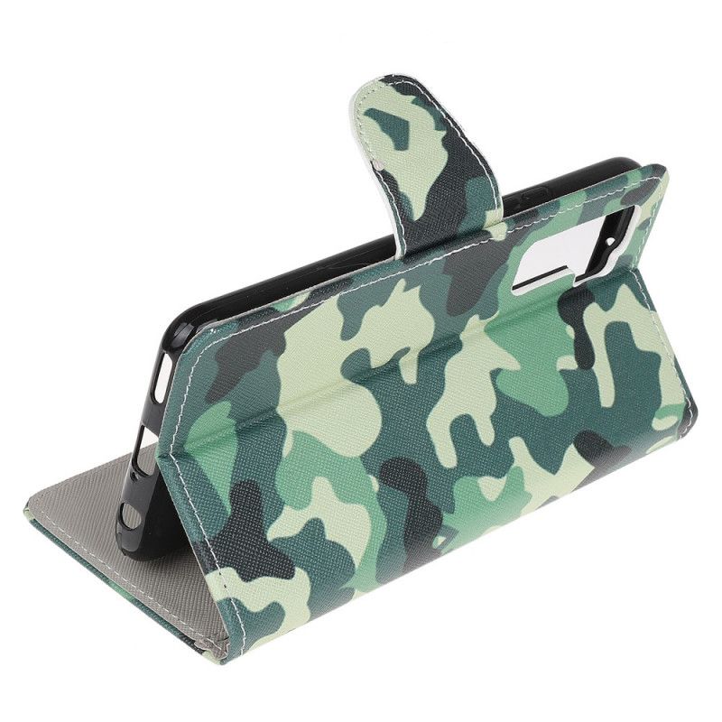 Flip Case Leren Huawei P40 Lite 5G Militaire Camouflage