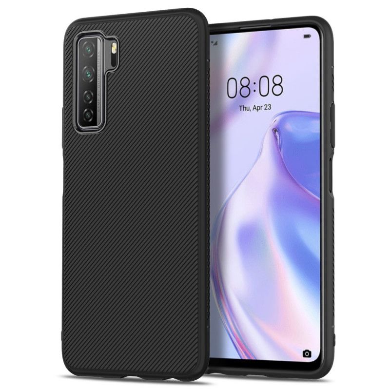 Hoesje Huawei P40 Lite 5G Donkerblauw Twill-Serie Jazz