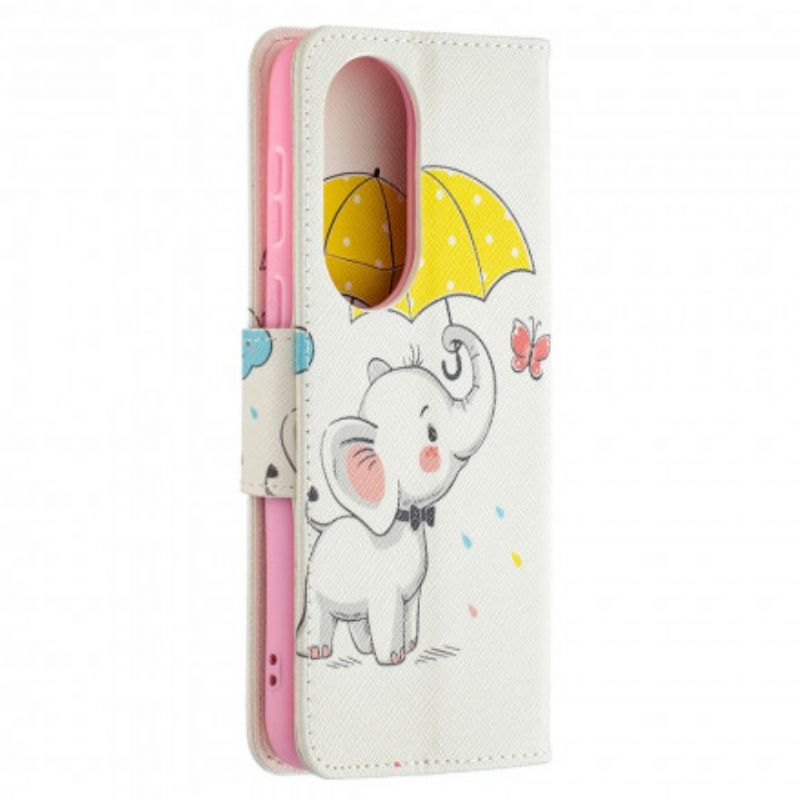 Folio-hoesje Huawei P50 Telefoonhoesje Baby Olifant