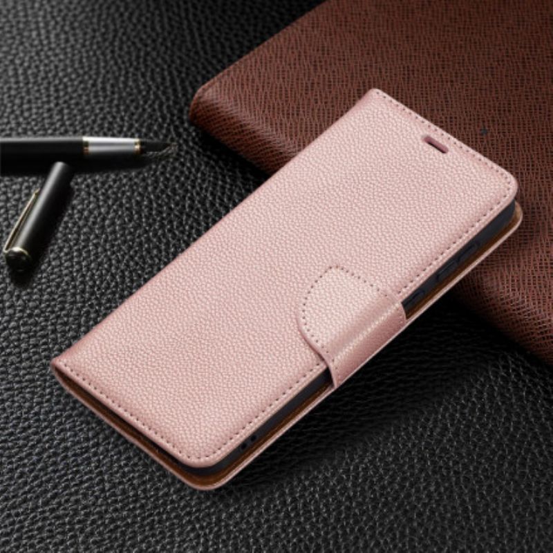 Leren Hoesje Voor Huawei P50 Lychee Flap Schuin