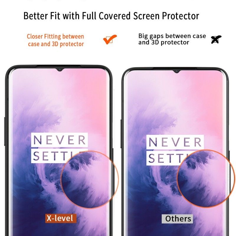 Case Hoesje OnePlus 7 Donkerrood Zwart Telefoonhoesje Guardian-Serie X-Niveau