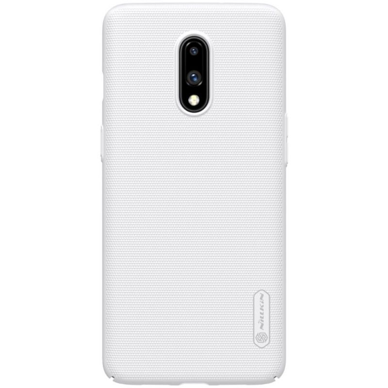 Case Hoesje OnePlus 7 Wit Zwart Telefoonhoesje Stijve Frosted Nillkin