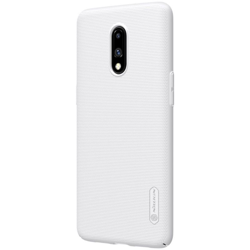 Case Hoesje OnePlus 7 Wit Zwart Telefoonhoesje Stijve Frosted Nillkin