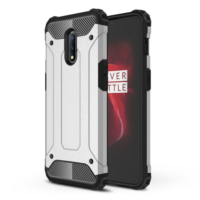 Cover Hoesje OnePlus 7 Rood Zwart Telefoonhoesje Overlevende