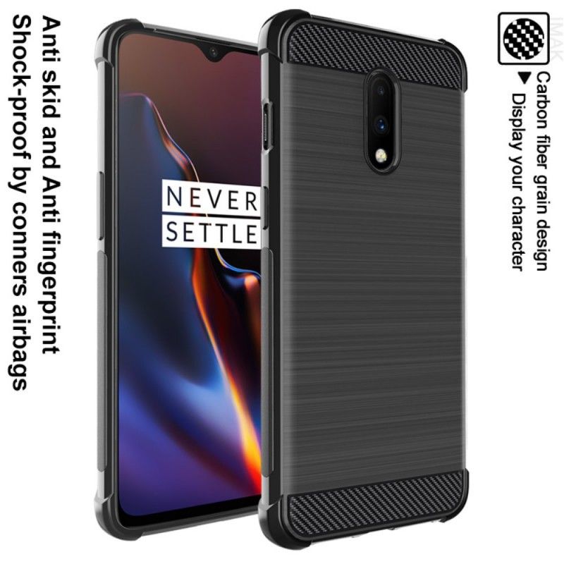 Hoesje OnePlus 7 Imak Geborstelde Koolstofvezel