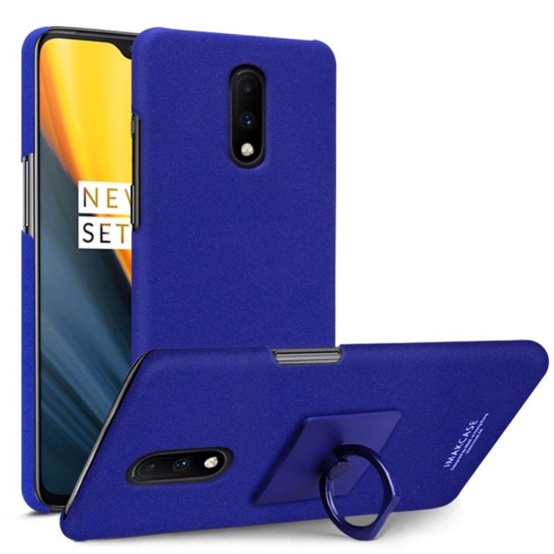 Hoesje OnePlus 7 Marineblauw Zwart Imak Ring