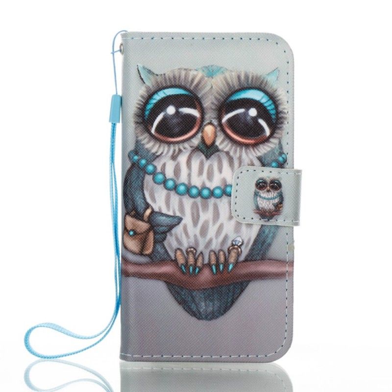 Cover Folio-hoesje Samsung Galaxy A3 2017 Telefoonhoesje Juffrouw Uil