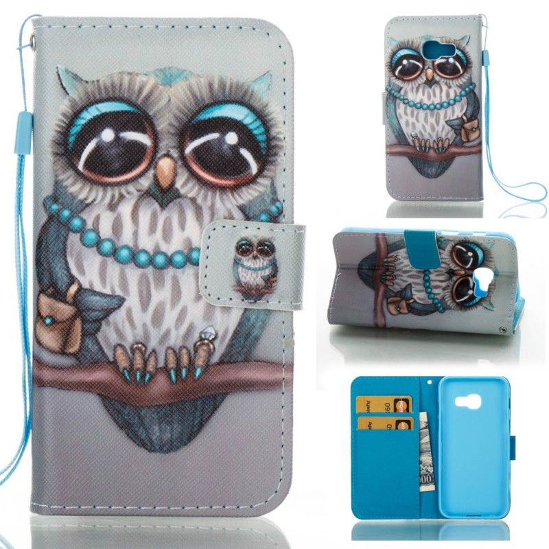 Cover Folio-hoesje Samsung Galaxy A3 2017 Telefoonhoesje Juffrouw Uil